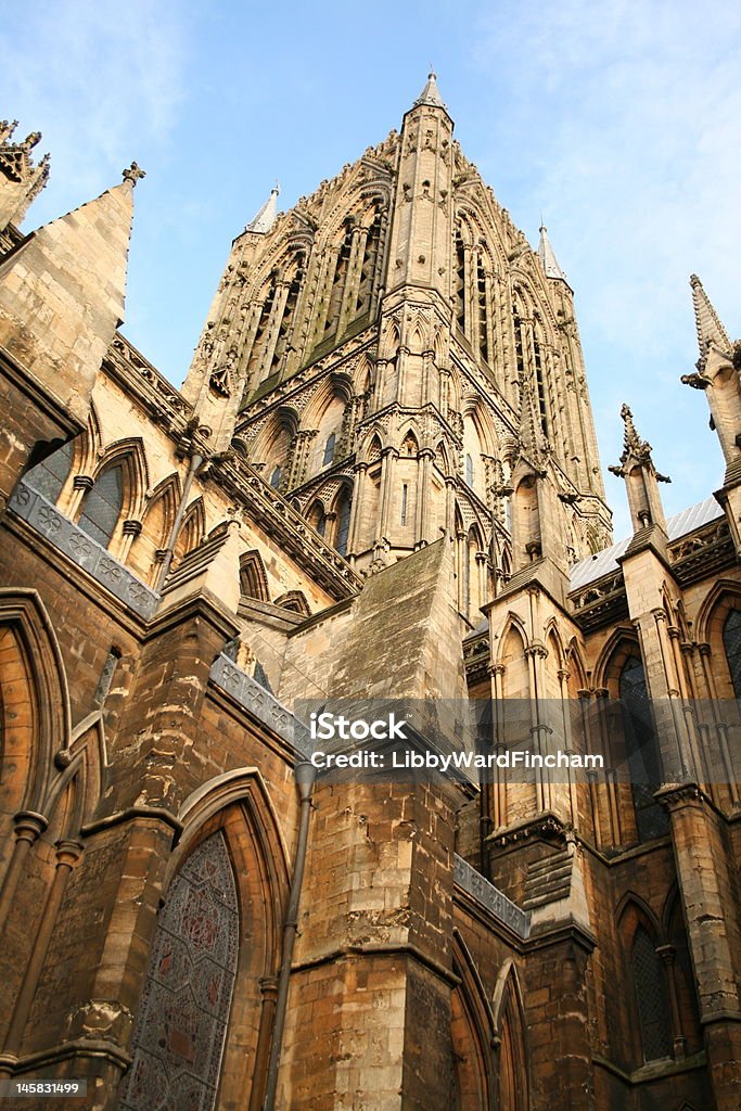 Catedral de Lincoln Central Tower - Foto de stock de Antigo royalty-free