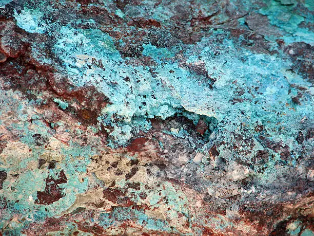 Photo of Turquoise and copper rock