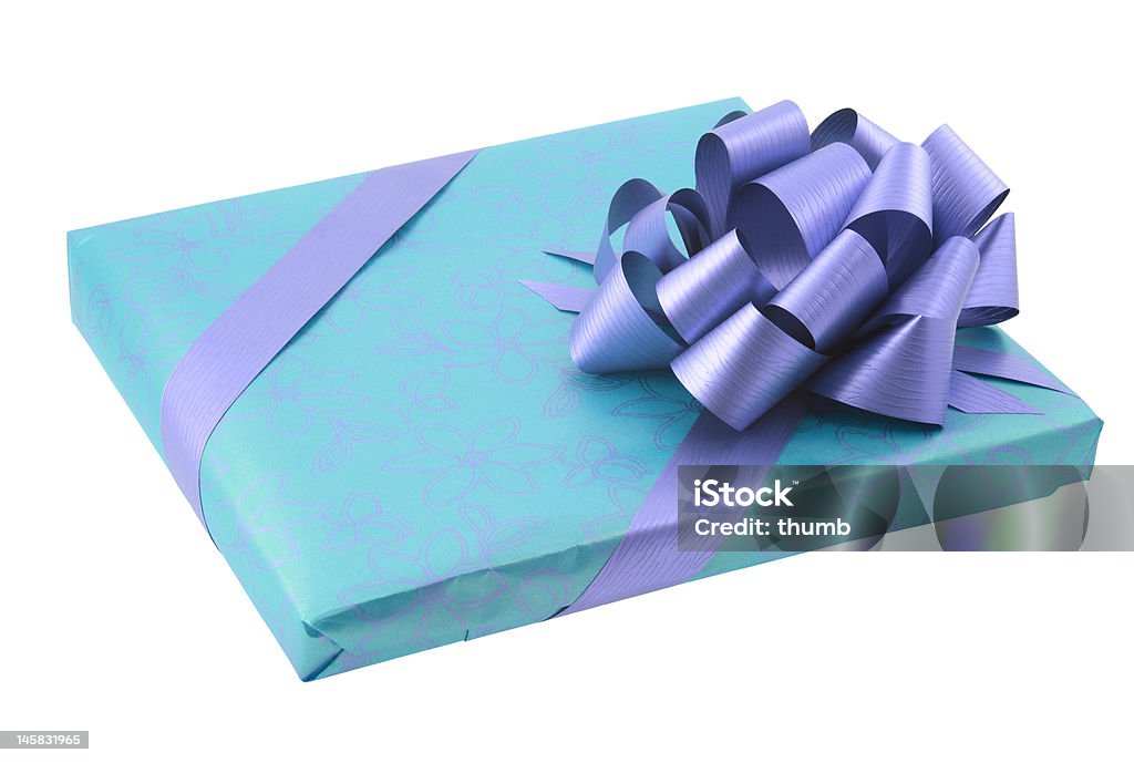 Presente decoradas con arco - Foto de stock de Azul libre de derechos