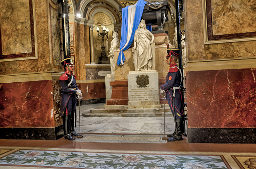 Buenos Aires, Argentina - December 21, 2022: Interiors of the Buenos Aires Metropolitan Cathedral