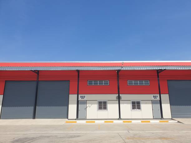 istock Exterior of Colourful warehouse. 1458335803