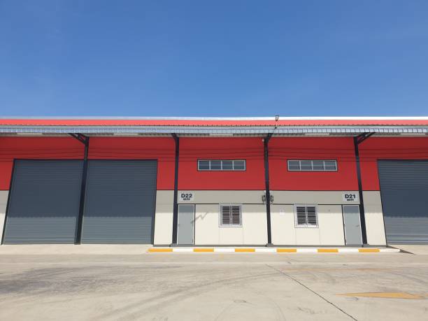 istock Exterior of Colourful warehouse. 1458335829