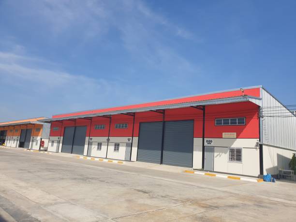 istock Exterior of Colourful warehouse. 1458336462
