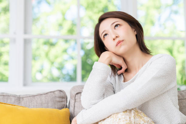 istock attractive asian woman , think 1458336770