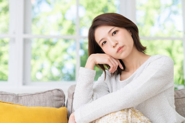 istock attractive asian woman , think 1458336834