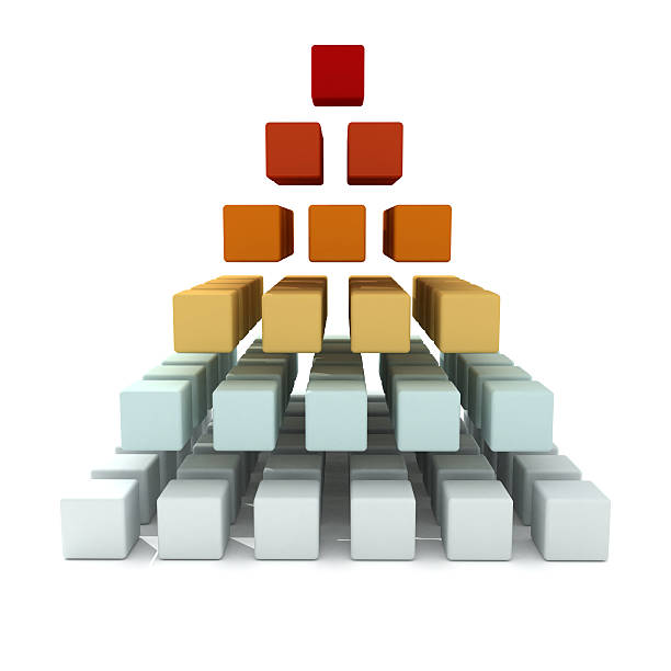 colored pyramid stock photo