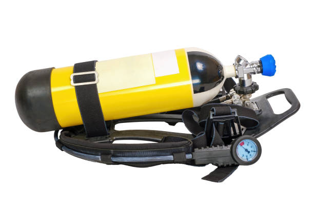 istock Breathing Air Cylinder Assembly for firefighters 1458342585
