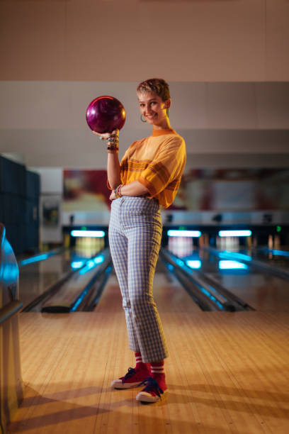 istock Sweet bowler a girl 1458342767