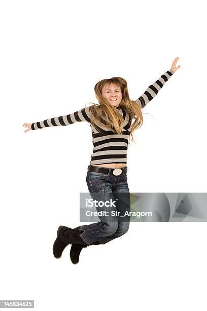 Niña De Salto Foto de stock y más banco de imágenes de Actividad - Actividad, Actividad física, Actuar