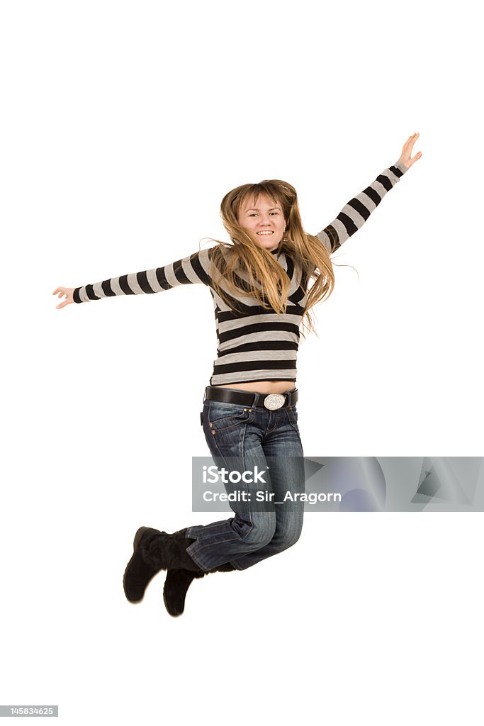 Menina de salto - Foto de stock de Adolescente royalty-free