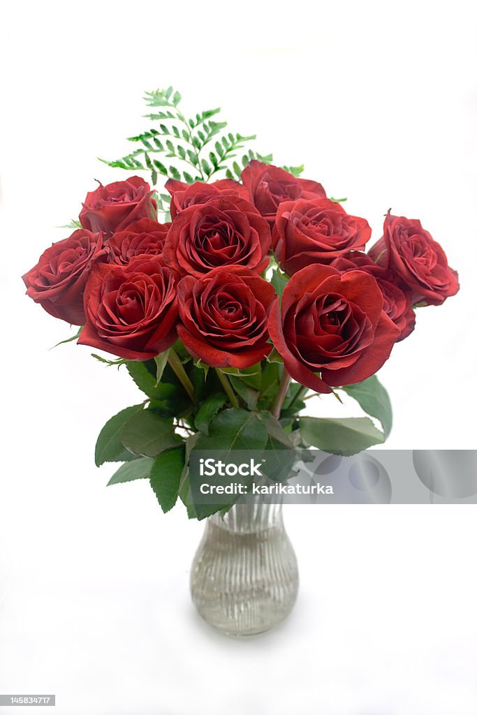 Red rosas - Foto de stock de Docena de rosas libre de derechos