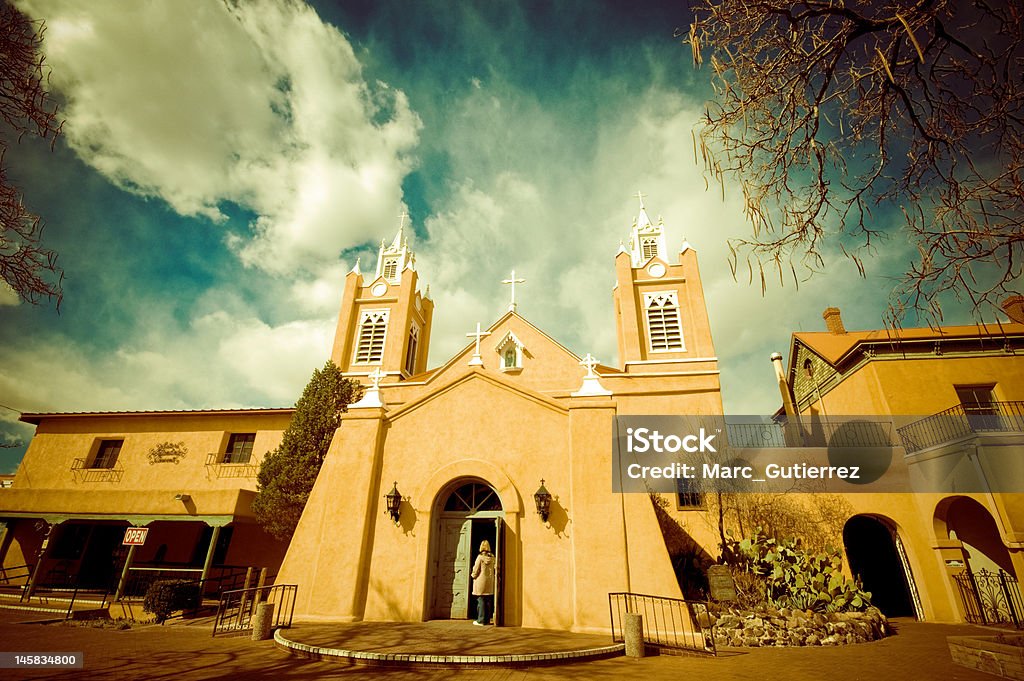 St. Philip of Neri Church San Felipe de Neri church in Albuquerque's ""Old Town"". Albuquerque - New Mexico Stock Photo