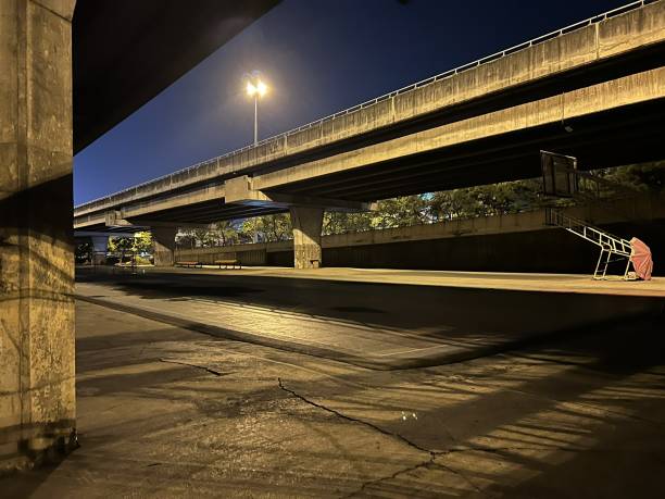 istock night garden under the bridge 1458351628