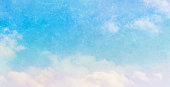 istock Beautiful morning glow gradient blue sky and clouds illustration background 1458353392