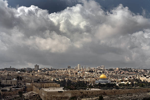 istock Gold cupola of the mosque Omar in Jerusalem. 145835465