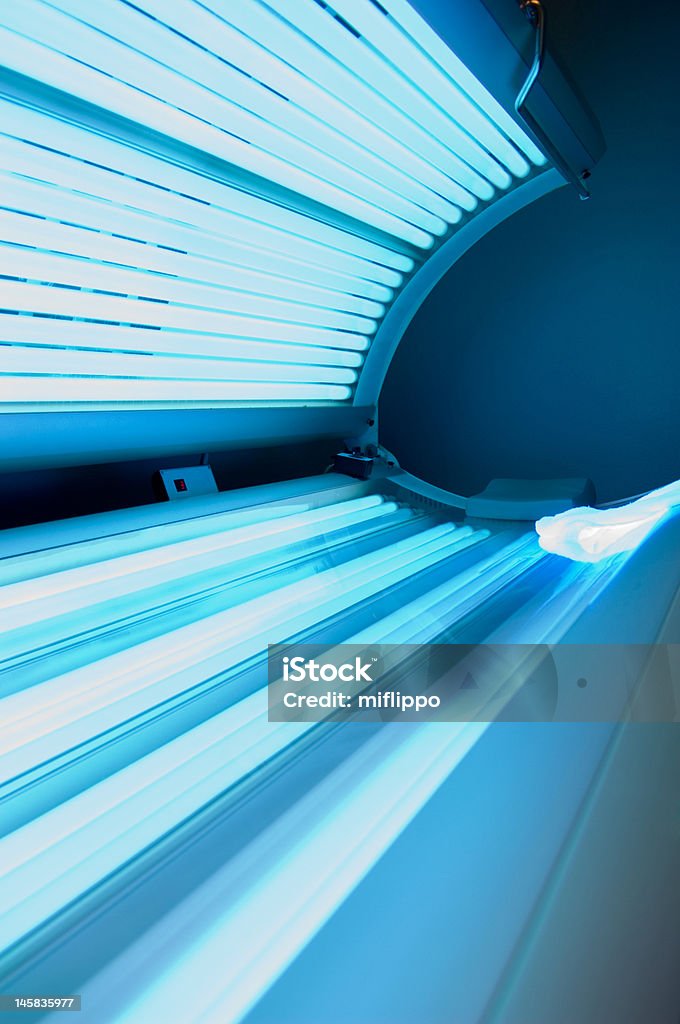 Tanning bed a Tanning bed at tanning salon Artificial Stock Photo