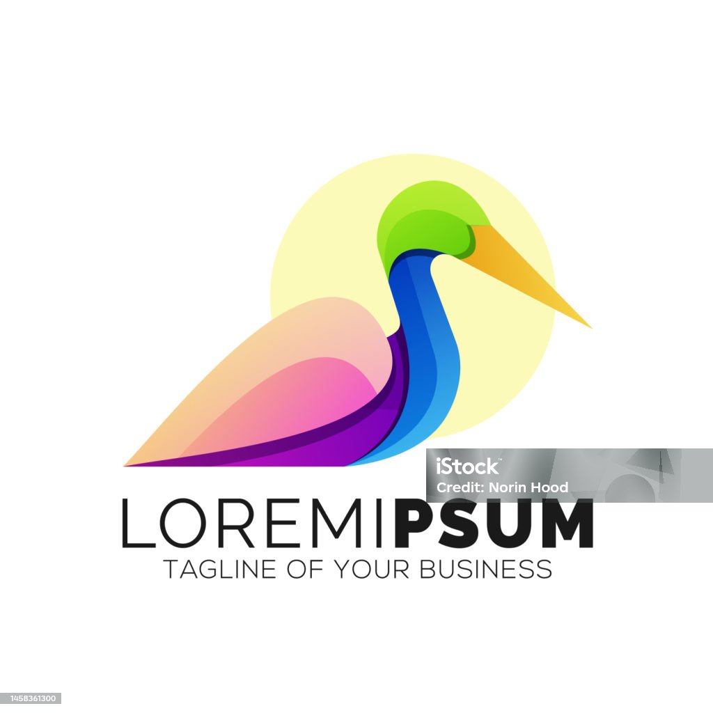 Abstract Duck Vector Abstract Gradient Duck Vector Stock Illustration - Download Image Now ...