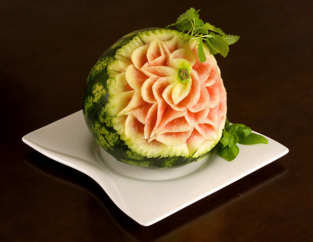 arbuz - watermelon food service occupation ilium decoration ストックフォトと画像