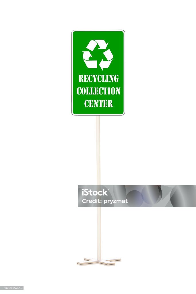 リサイクルコレクションセンターの標識 - アイデアのロイヤリティフリーストックフォト