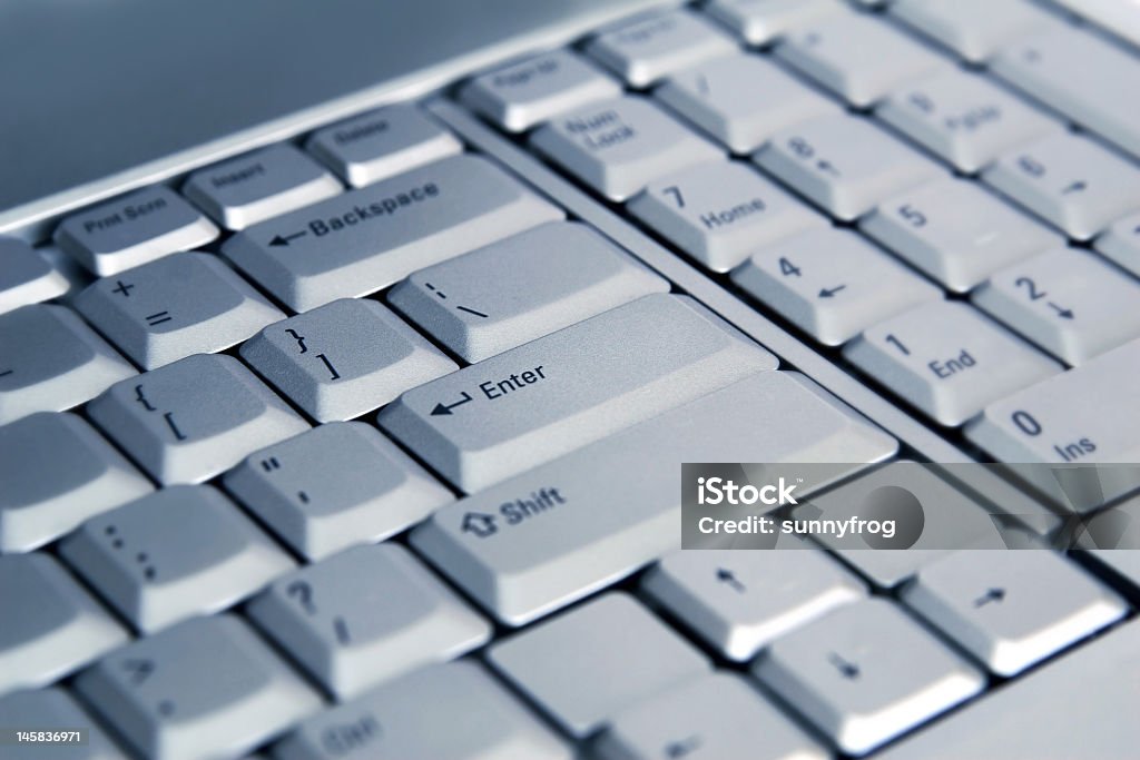 Makro von laptop-Tastatur - Lizenzfrei Alphabet Stock-Foto