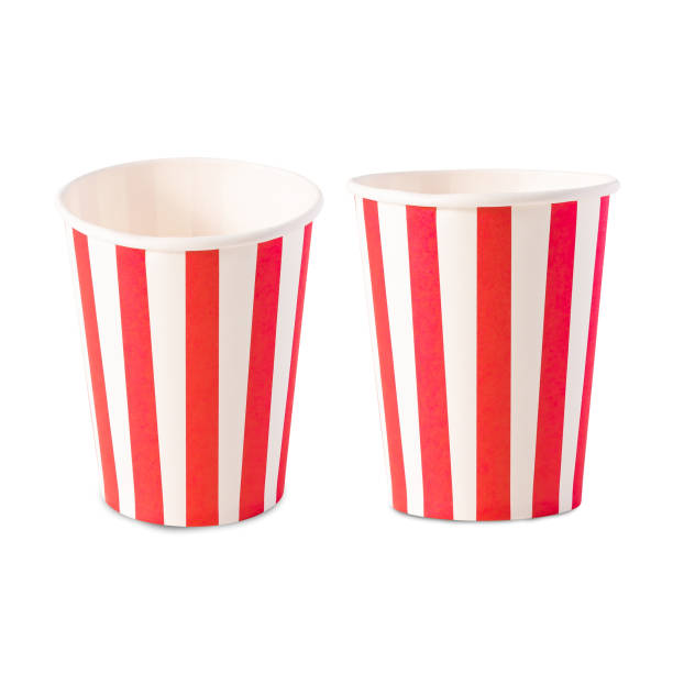 istock Set of Red party cup isolated on white background with clipping path 1458372357