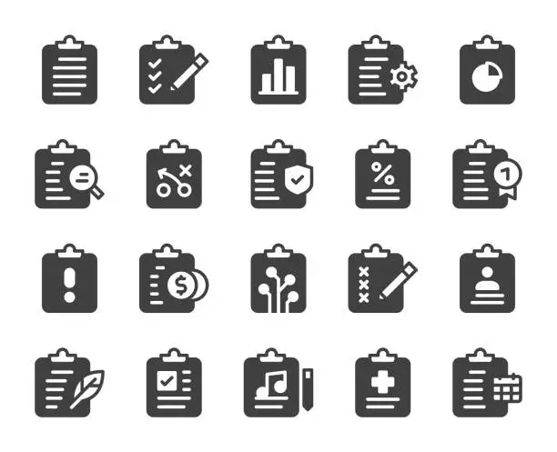 Vector illustration of Clipboard - Icons