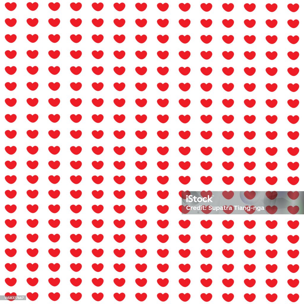 Simple Red Heart Pattern Red Heart Pattern Stock Illustration - Download Image Now - Abstract ...