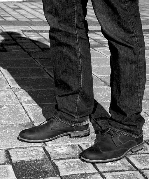 istock Monochrome Dress Shoes & Jeans 145838191