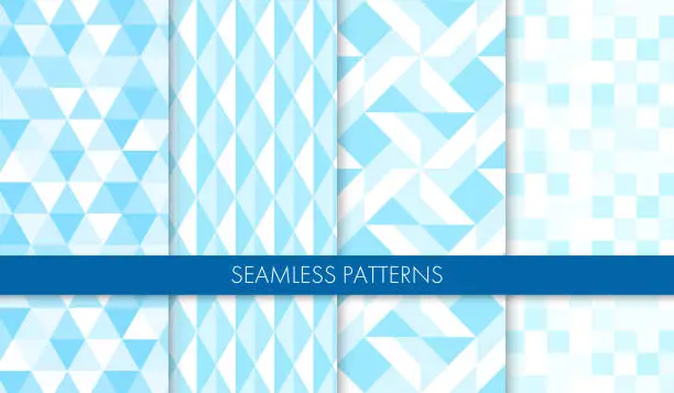 Vector illustration of Set of seamless patterns. Vector illustration.