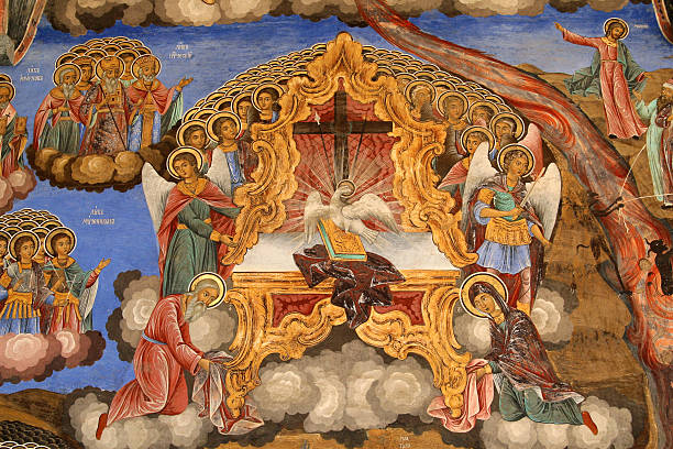 istock icon in  bulgarian Rila  monastery 145838961