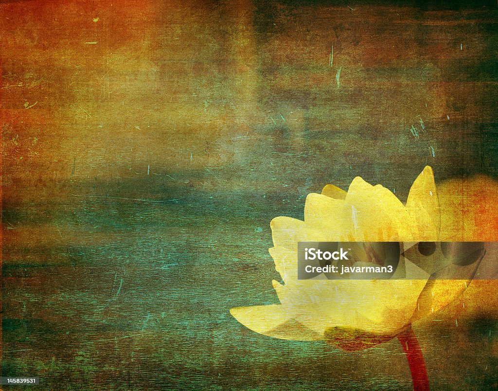 Gelbe Blume auf abstract grunge Hintergrund - Lizenzfrei Abstrakt Stock-Foto