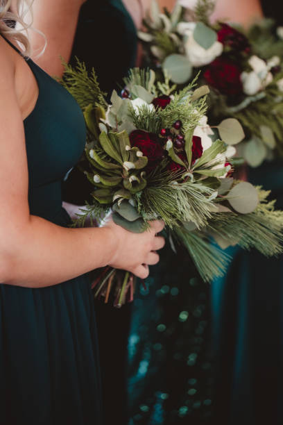 istock Christmas holiday wedding flower bouquet 1458397529