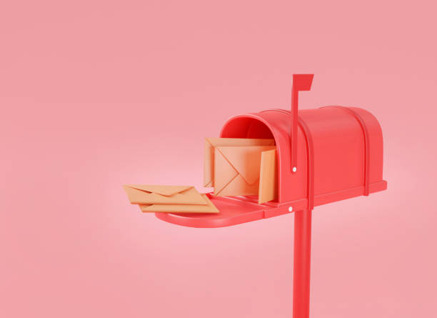 istock 3d rendering illustration of red mailbox with mail isolated on pink background. mail delivery,post office,Sent mail message,Read online message,Mail icon,Newsletter.minimal cartoon style. copy space 1458403352