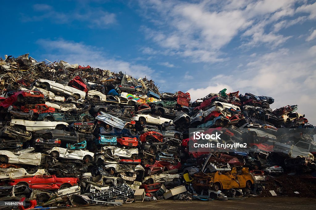 pile de voitures d'occasion - Photo de Voiture libre de droits