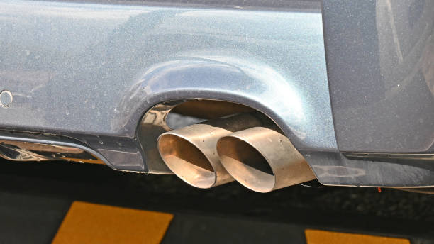 istock Car exhaust pipes 1458407670