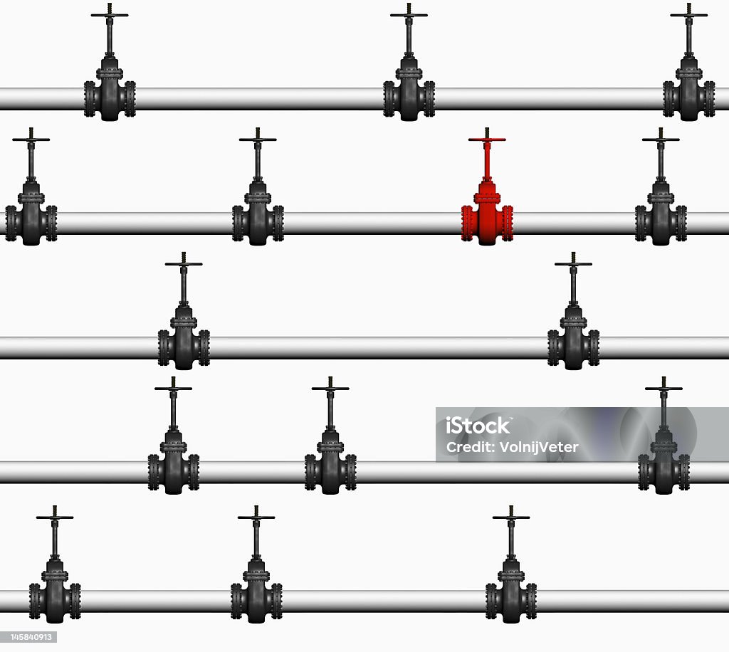 Válvulas en tuberías - Foto de stock de Conducto - Tubería libre de derechos