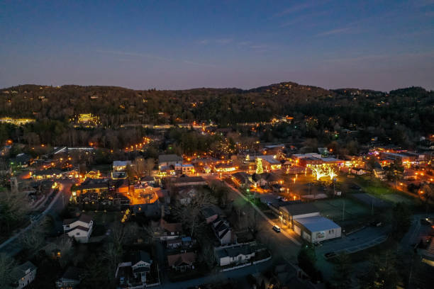istock Sunset Aerial Blowing Rock NC 1458410977