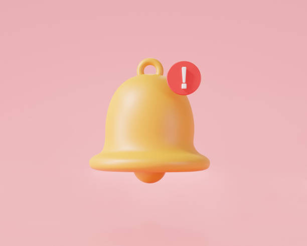 istock 3d notification icon isolated on pink background. Social Media element, new message, alert or alarm, reminder notification. new notification concept. 3d rendering illustration, cartoon minimal style 1458416933