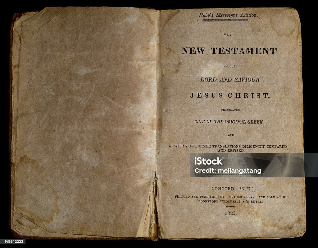New Testament Bible Antique New Testament Bible New Testament Stock Photo