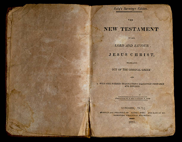 New Testament Bible Antique New Testament Bible new testament stock pictures, royalty-free photos & images