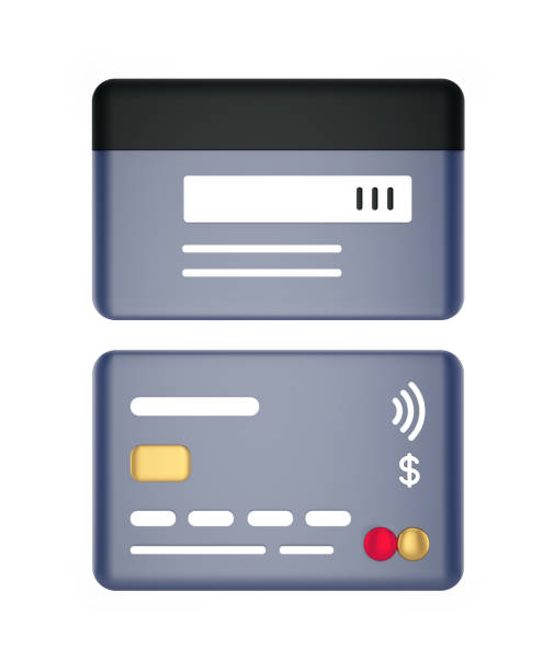istock Silver credit card with chip isolated on white 1458423706