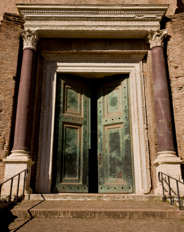 Entrance to ice cream cafe (gelateria) in Bologna, Italy