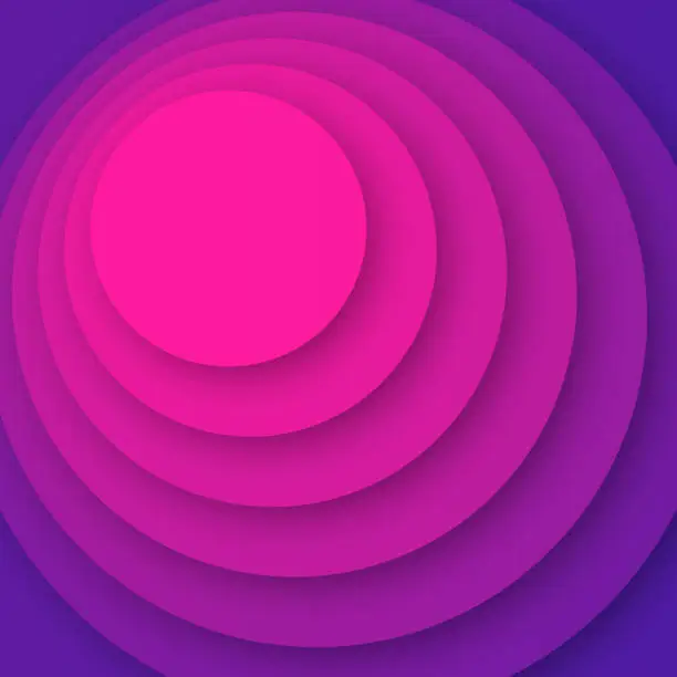 Vector illustration of Abstract design with circles and Pink gradients - Trendy background