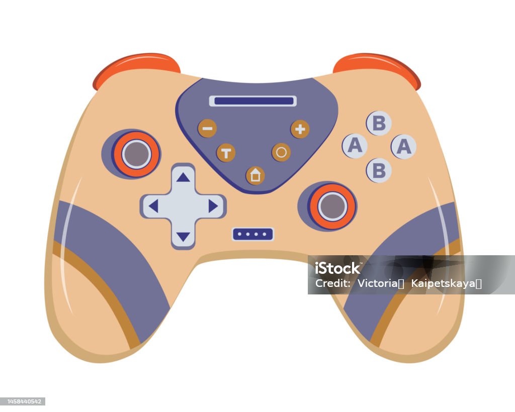 Game Controller Vector Simple Game Controller In Vector Stock Illustration - Download Image Now ...