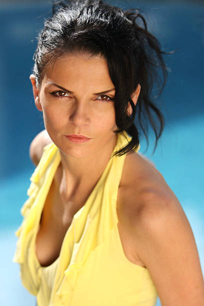 istock Attractive brunet woman 145844090