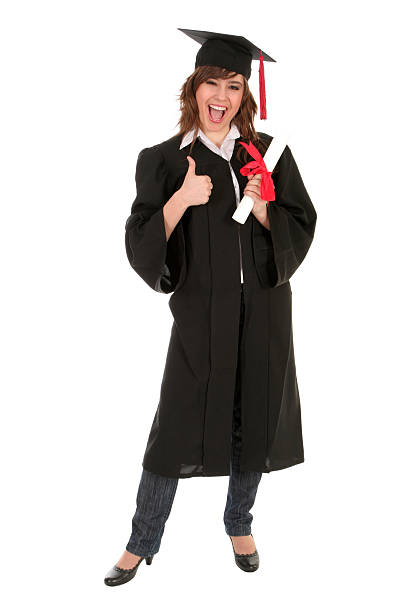 istock Female graduate holding a degree 145844306