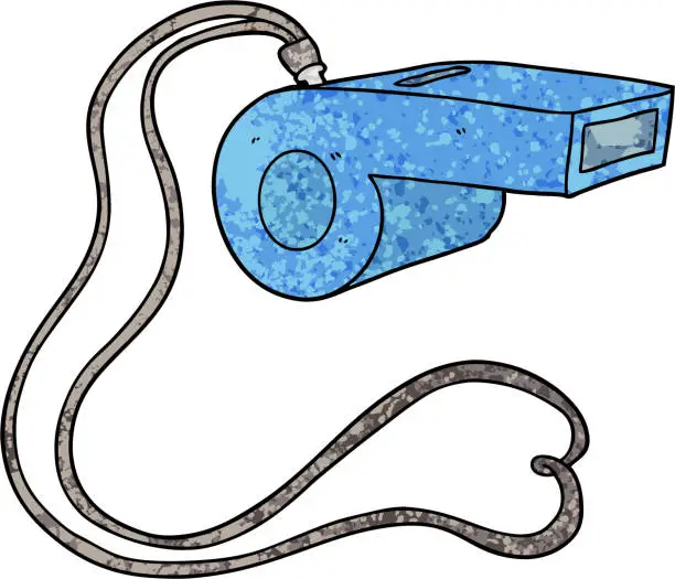 Vector illustration of cartoon whistle