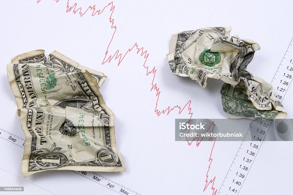 Diagrama de dólares en market - Foto de stock de Actividades bancarias libre de derechos