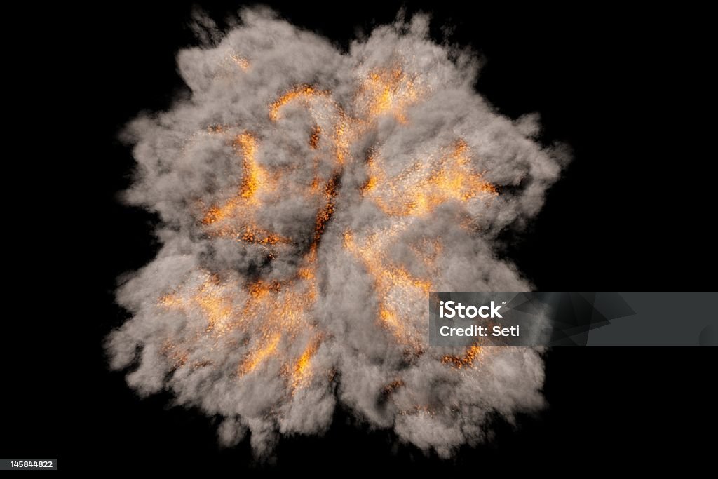 explosion Explosion, CG render. Bomb Stock Photo