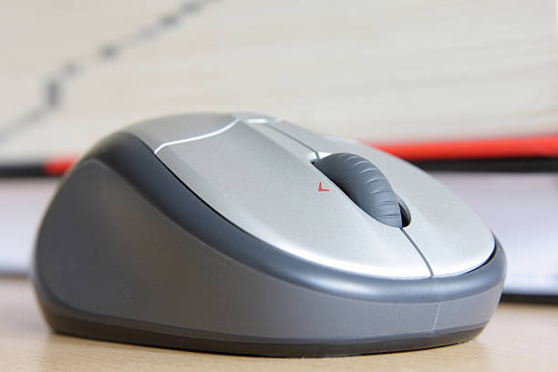 Wireless computer mouse stock photo